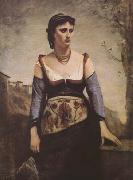 Jean Baptiste Camille  Corot Agostina (mk09) oil painting on canvas